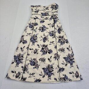 COAST Beige Sleeveless and Buttonless Lace Mid-Length Dress